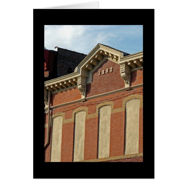 1882 Byggande arkitektur Hälsningskort (Framsidan)