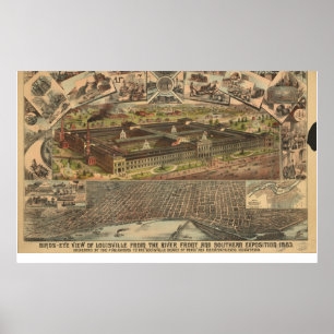1883 det Louisville, KY fågelögat beskådar den Poster