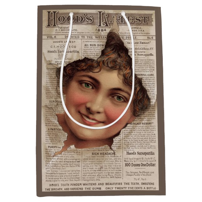 1884-Huvas handelskort för tandpulver (Framsidan)