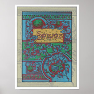 1884 SKAKSPEARE BOK COVER ART POSTER