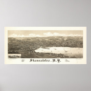 1884 Skaneateles, NY-fågelöga beskådar den Poster