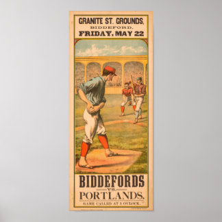 1885 Biddeford mot Portland Poster