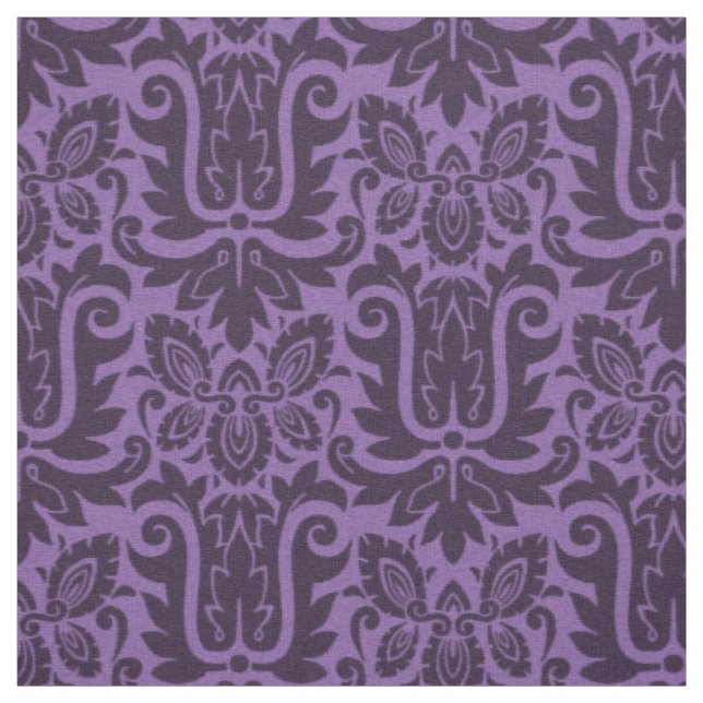 1885 Damask, Mauveine Lila Tyg (Provkarta)