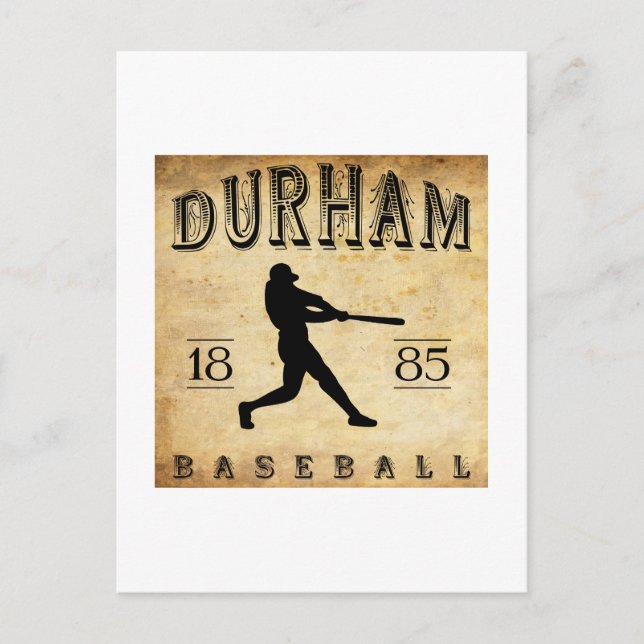 1885 Durham North Carolina Baseball Vykort (Framsida)