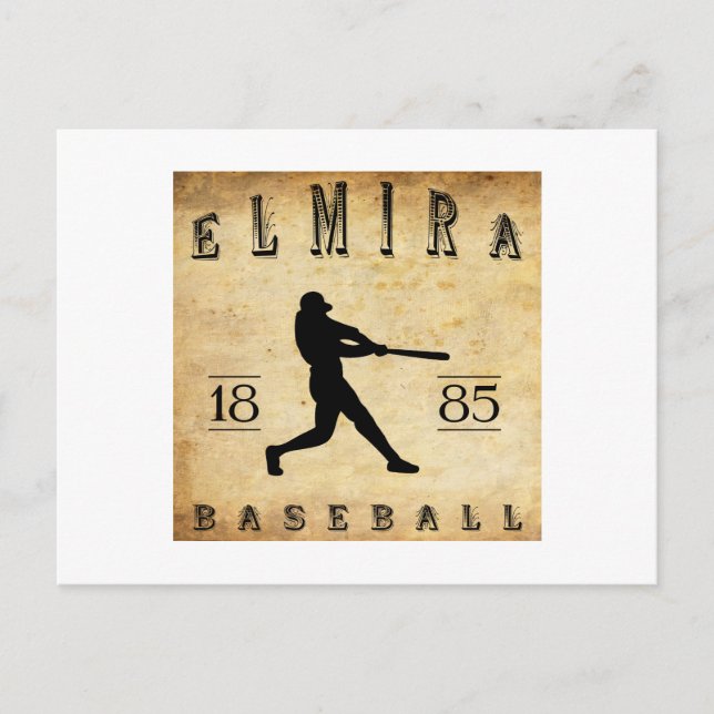 1885 Elmira New York Baseball Vykort (Framsida)