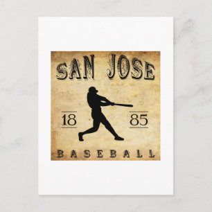 1885 San Jose California Baseball Vykort