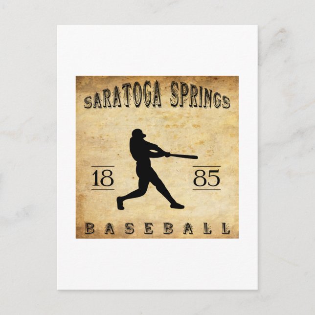 1885 Saratoga Vår New York Baseball Vykort (Framsida)