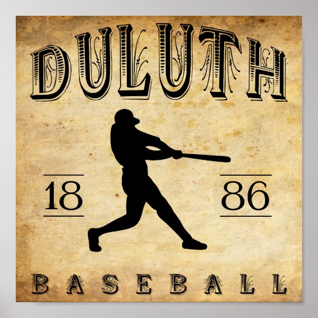 1886 Duluth Minnesota Baseball Poster (Framsidan)
