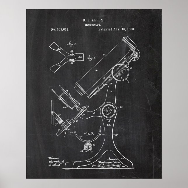 1886 Microscope-patent Poster (Framsidan)