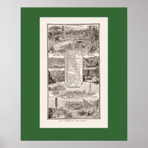 1886 SF Bay Area Karta Poster