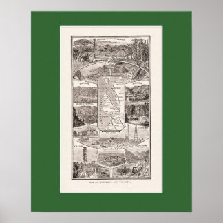 1886 SF Bay Area Karta Poster