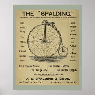 1886 Vintage Bicycle Magazine and Art Poster