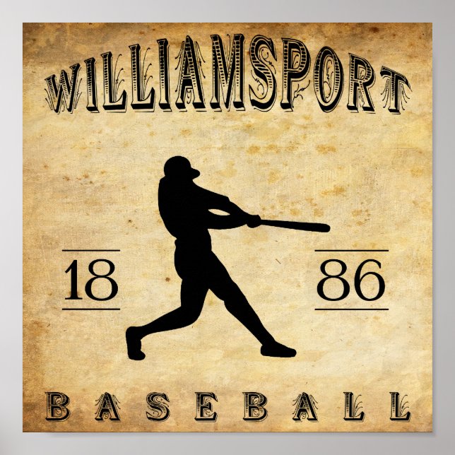 1886 Williamsport Pennsylvania Baseball Poster (Framsidan)