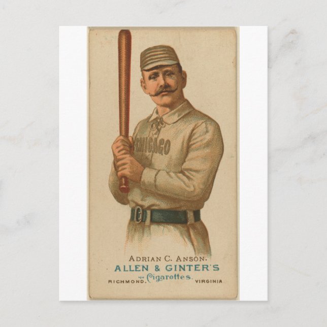 1887 Adrian C. Anson Vykort (Framsida)
