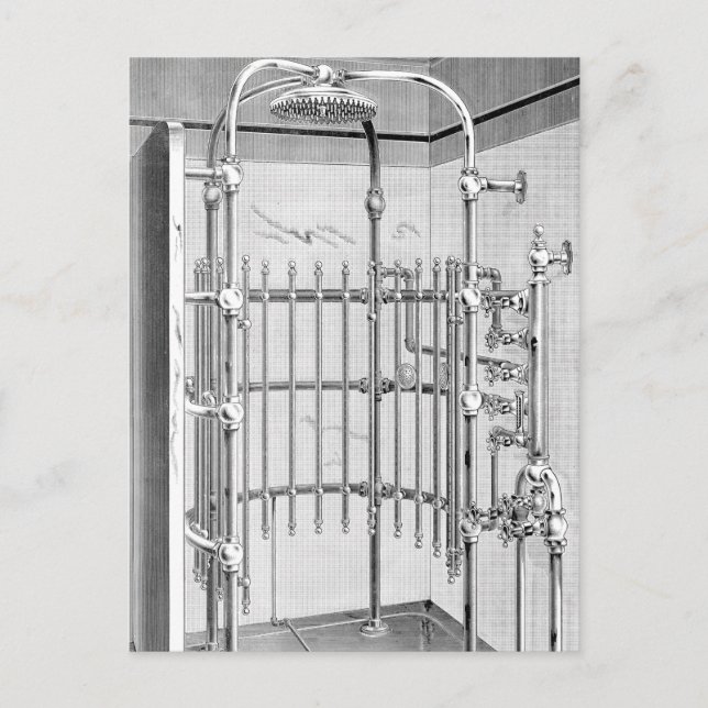 1887 avancerat badrumsvisningsprogram vykort (Framsida)