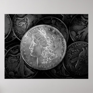 1887 Liberty Silver-dollar Poster