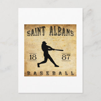 1887 Saint Albans Vermont Baseball Vykort