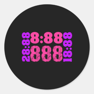 1888..888 Angel Numbers 888 Runt Klistermärke