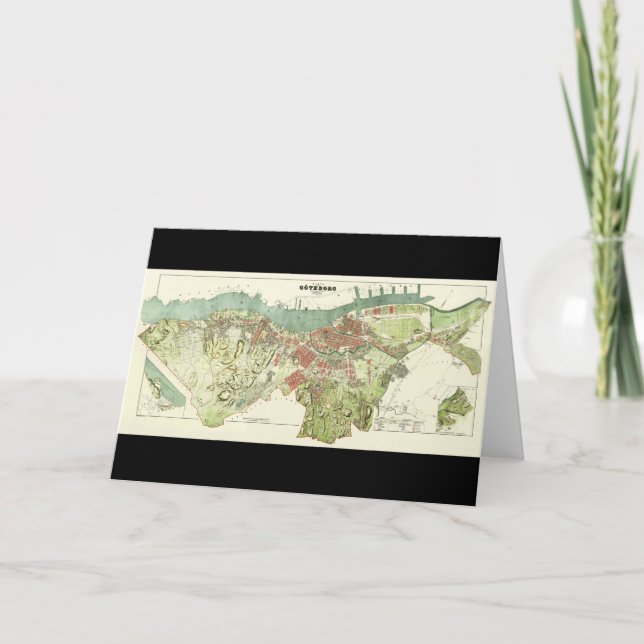 1888 Karta i Göteborgs Sverige av Ludvig Simon Kort (Framsida)