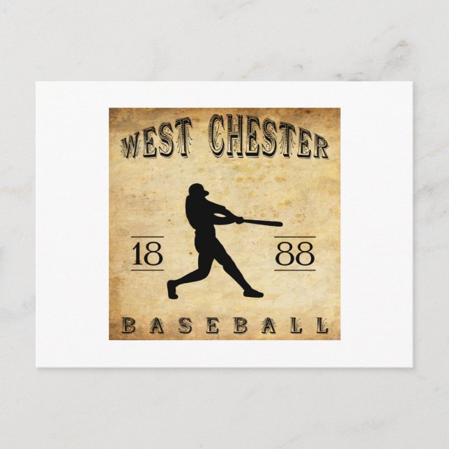 1888 Väster Chester Pennsylvania Baseball Vykort (Framsida)