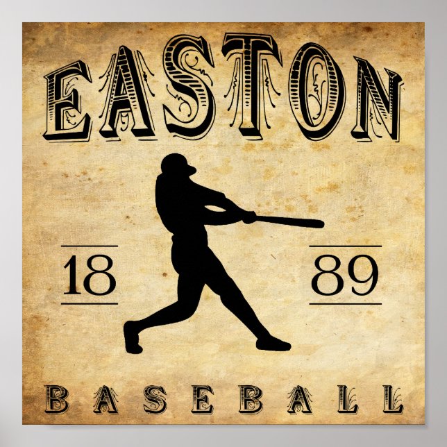 1889 Baseball Easton New jersey Poster (Framsidan)