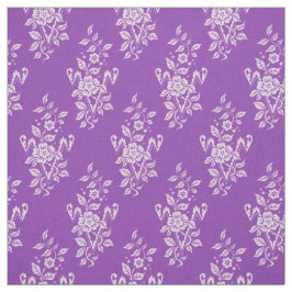 1889 Blommigt, Mauveine Lila Tyg