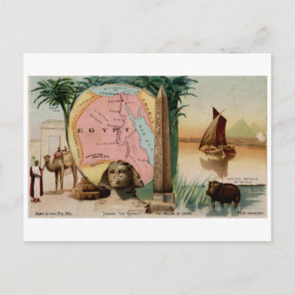 1889-Egypteners Vintage-kort Vykort