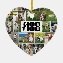 188-Räddingens tvåsidiga hjärtprydnadsämne Julgransprydnad Keramik