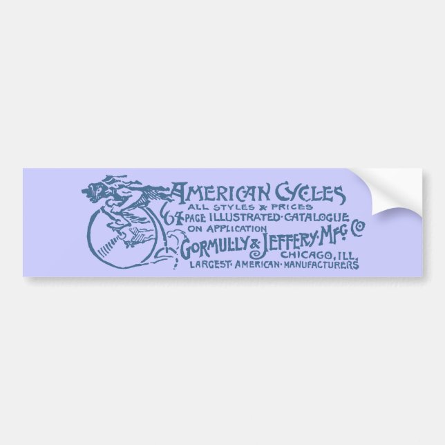 1890 amerikanska cyklar bildekal (Framsidan)