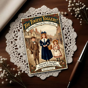1890 Årgångs Minsta Kläder Toggery Reklam Vykort
