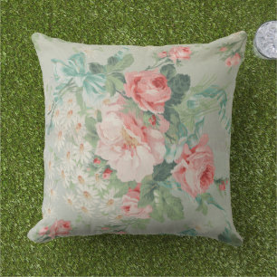 1890 British Vintage Fabric Ro & Daisys Kudde