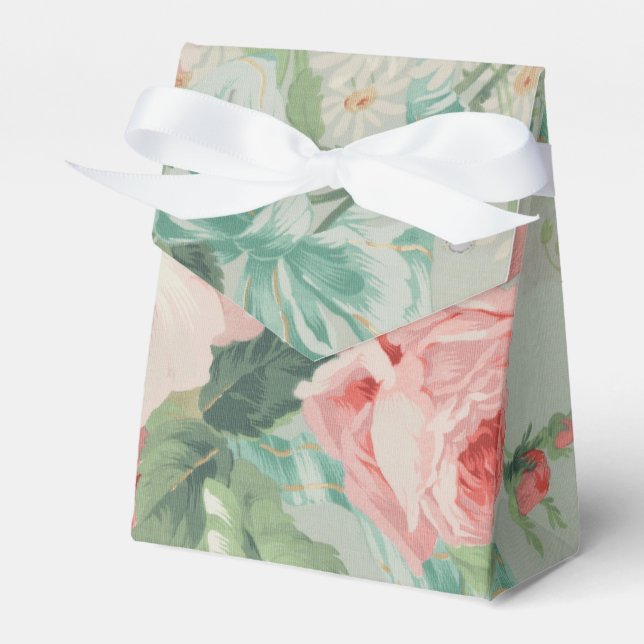 1890 British Vintage Fabric Ro & Daisys Presentaskar (Framsidan Sidan)