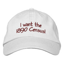 1890 Census Embroied Baseball Cap