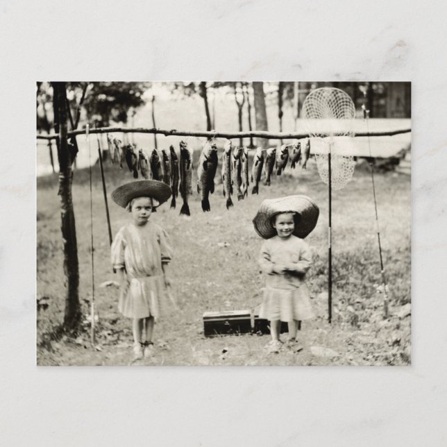 1890 Girls-fiske Vykort (Framsida)