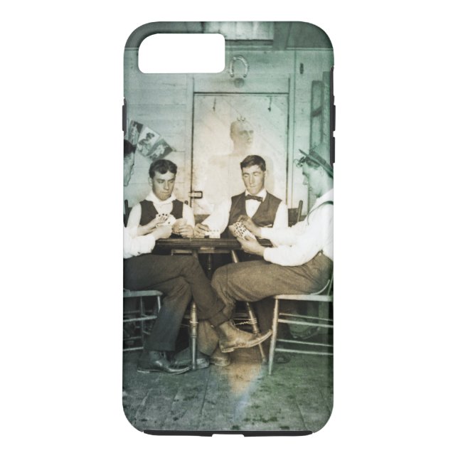 1890 Poker Game Manar Gambling Cards Man Cave Phot Case-Mate iPhone Skal (Baksida)