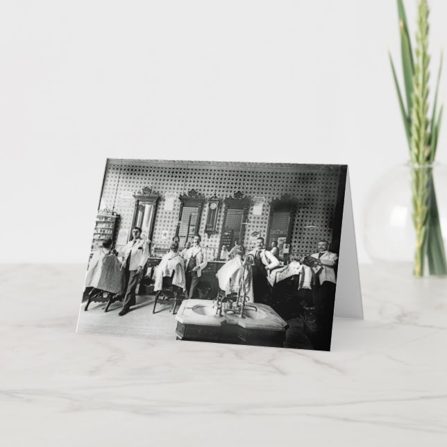 1890 ' S-BARBERARE SHOPPAR FÖR HÅRSALONGEN FÖR KORT (Framsida)
