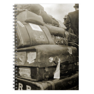 1890:S RESETEAMSTER WAGON SUITCASE ANTECKNINGSBOK MED SPIRAL