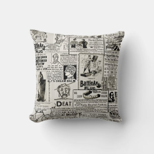 1890:s Victorian ERA Newspaper Ads underbart Whims Kudde