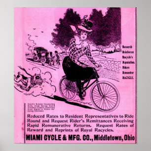 1890-talets cykel och racycle poster
