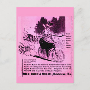 1890-talets cykel och racycle vykort