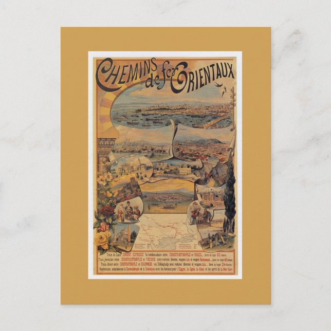 1890-talets orientaliska järnvägar till Konstantin Vykort (Framsida)