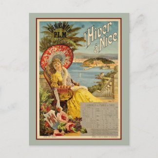 1890-talets vinter i Nice-Frankrike-resande och Vykort