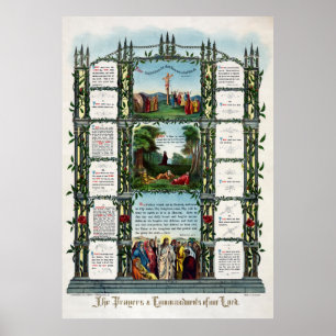 1890 TIO KOMMENTARER OCH LORD's PRAYER Poster