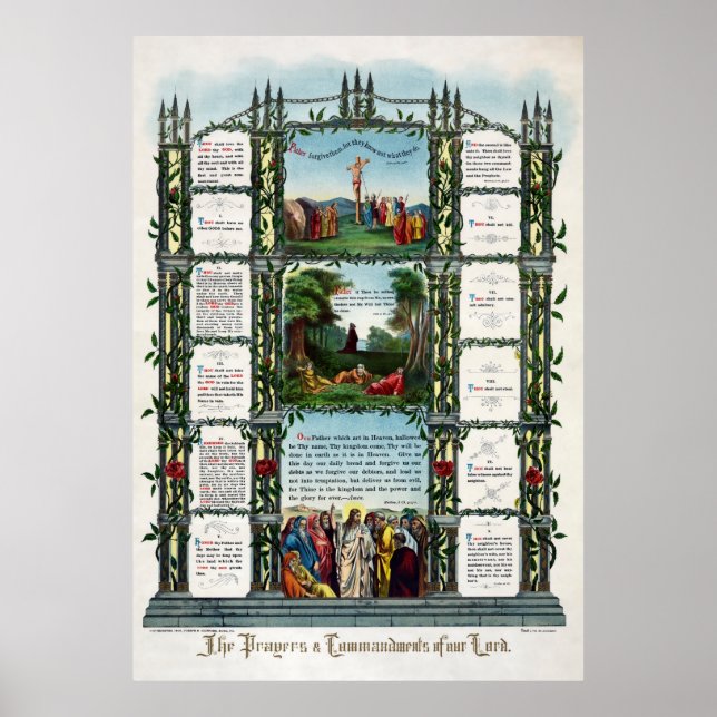 1890 TIO KOMMENTARER OCH LORD's PRAYER Poster (Framsidan)