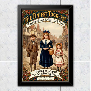 1890 Vintage Minsta Kläder Reklam Poster