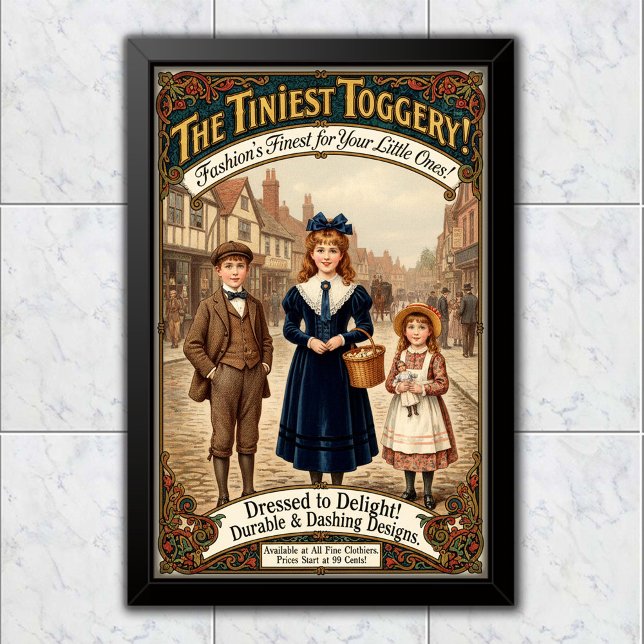 1890 Vintage Minsta Kläder Reklam Poster (Skapare uppladdad)