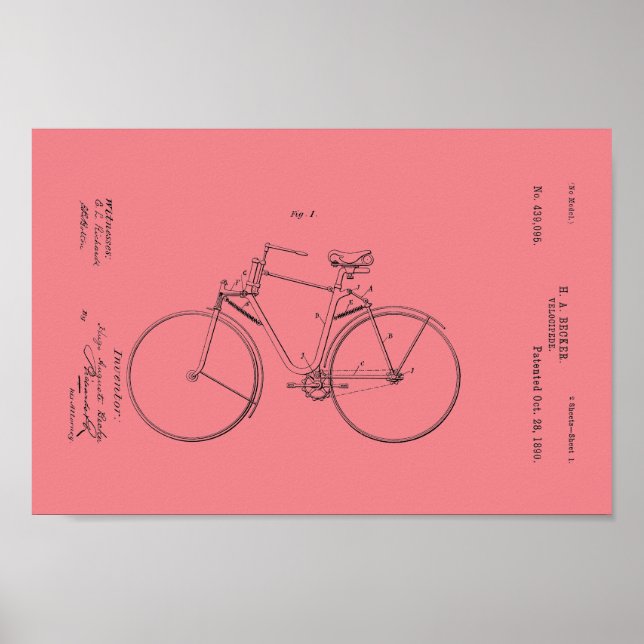 1890-Vintagens skrivarkorrigering Poster (Framsidan)