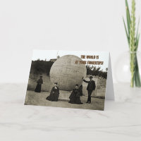 1890'S GLOBE SPHERE SÄKER TRAVELS WORLD PHOTOGRAPH