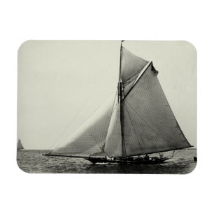 1891 Amerikansk jacht till havs Magnet