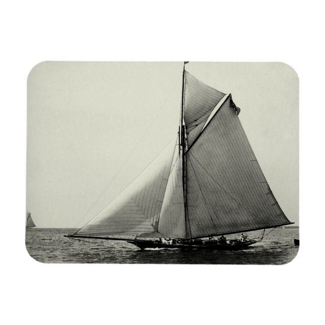 1891 Amerikansk jacht till havs Magnet (Horisontell)
